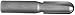 WHITESIDE MACHINE PART #1408 CARBIDE-TIP 2 FLUTE ROUND NOSE (CORE BOX) ROUTER BIT 1/4 RADIUS