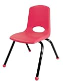16" Red Bucket Seat Chair with Ball Glides and Black Legs 16" Red Bucket Seat Chair with Ball Glides and Black Legs