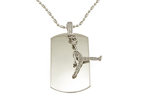 Michael Jordan Jumpman - Dog Tag Necklace-With Free Chain