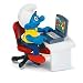 Smurf With Laptop Figure from Schleich Toys