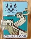 2008 BEIJING OLYMPIC GAMES GREAT WALL OF CHINA USOC PIN