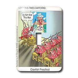 Cover image : Londons Times Fish Fishing Deep Beneath Cartoons - Crawfish Preschool Cajuns R The Enemy - Light Switch Covers - single toggle switch
