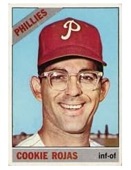 Collectibles: 1966 Topps Venezuelan (Baseball) Card# 170 Cookie Rojas of the Philadelphia Phillies VG Condition - Topps