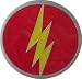 RED AND YELLOW FLASH Metal Belt Buckle Image