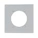 Leviton S701-GY 2-Gang Power Receptacle Wallplate, Flush Mount, Standard Size, Device Mount, Steel-Aluminum Finish