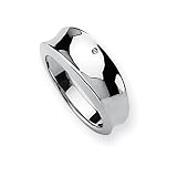 Diamond and Sterling Silver Ladies Ring (Sizes 6-8)
