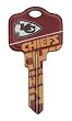 Kansas City Chiefs Kwikset KW1 House Key