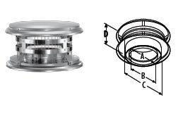 Chimney 70845 8 in. Duratech Rain Cap - Stainless Steel