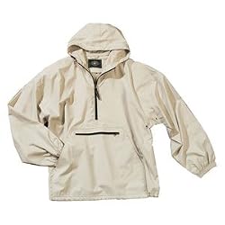 Men's Pack-N-Go Pullover Rain Jacket, Stone 3XL