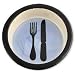 Melia Knife  Fork Design Ceramic Dog Bowl-SMALL