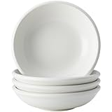 Rachael Ray Dinnerware Rise Collection 4-Piece Stoneware Fruit Bowl Set, White