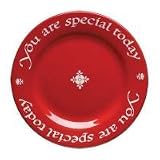 Waechtersbach  Plate, You are Special Today , Cherry Red