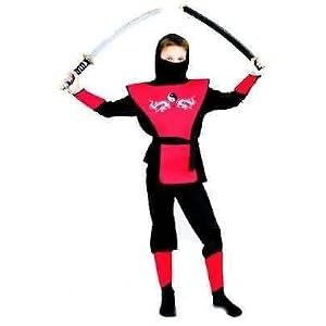 CHILD Red Ninja Dragon Costume (Weapons not included)