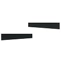 Set of 2 Pizas Shelves - Black (12")