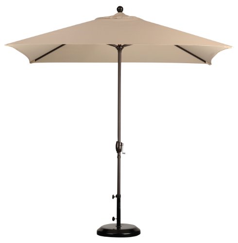8 ft x 6 ft Rectangular Market Umbrella by California Umbrella (Polyester Brick)