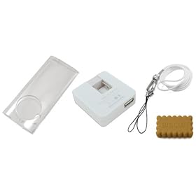 【クリックで詳細表示】レイ・アウト 5th iPod nano用スターティングセットクリスタル(ジャケット、USB ACアダプタ、イヤホン巻取り、ネックストラップ)/クリア RT-N5C5/C