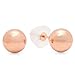 Dazzlingrock Collection 14k Ball 7mm Stud Earrings with Silicone covered Gold Pushbacks, Rose Gold