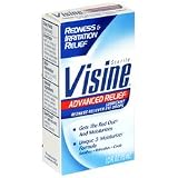 Visine Advanced Relief Lubricant / Redness Reliever Eye Drops for Redness & Irritation Relief ~ 0.65 fl oz (19ml)