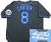 Gary Carter Autographed/Hand Signed New York Mets Black Russell Ath. Jersey with 86 WS Champs inscri