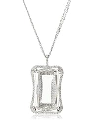 Suzanne Kalan "Vitrine" White Topaz, Diamond Bezel Necklace