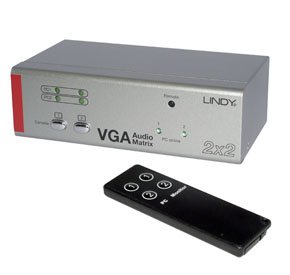 Lindy  VGA & Audio Selector Matrix Switch 2x2