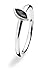 SPINNING Jewelry Damenring 925 Sterling Silber *NAVETTE* Black Zirkonia