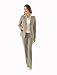 Eleganter Business Hosenanzug Stein meliert 10417