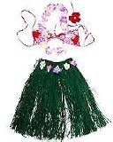 Child's size Hula Girl Costume Set-Purple bikini top