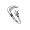 Sterling Silver 9 x 4mm Crescent Moon and 5mm Star Polished Finish 2mm Band Ring Size 5