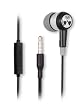 Earpollution EP-OZ-MIC-BLK/CHR Ozone EarBuds with Microphone - Retail Packaging - Black/Chrome