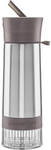 Aqua Zinger Active Infusion water bottle with Sports Cap 19-Ounce, Grey by Zing Anything