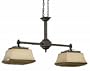 American Fluorescent CHP226RBSCT Chesterfield Hand Blown Rectangular Glass Pendant, 2 Light, Oil Rubbed Bronze