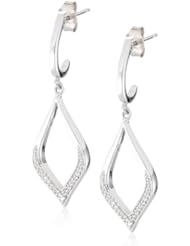 Sterling Silver Diamond Dangle Earrings (1/10cttw, I-J Color, I2-I3 Clarity)