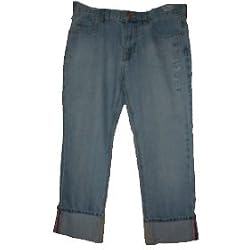 Women's Old Navy Brand Blue Capri Jeans Low Waist Size 8