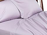 ELEGANCE 400 Thread Count Bed Sheet Set Egyptian Cotton Lilac Queen