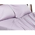 ELEGANCE 400 Thread Count Bed Sheet Set Egyptian Cotton Lilac Queen