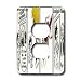 Londons Times Funny Music Cartoons - When Cartoon Characters Ask For Happy Endings - Light Switch Covers - 2 plug outlet cover