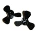 Lego Building Accessories Black Propeller with 3 Blades, Bulk - 25 Pieces per Package