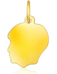 14K Yellow Gold Small Boy Head Charm