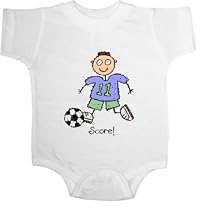 Score! Soccer Playing Kid T-Shirt Baby Ultrasoft Onesie