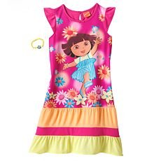 Dora the Explorer Girls Summer Nightgown & Bracelet