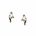 9ct Yellow and White Gold CZ Stud Earrings