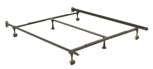 Adjustable Queen/California King/Eastern King Metal Bed Frame w /Rug Rollers By Fashion Bed Group