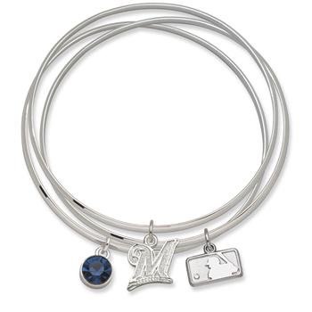 Milwaukee Brewers MLB Batterman Triple Bangle Bracelet Milwaukee Brewers MLB Batterman Triple Bangle Bracelet