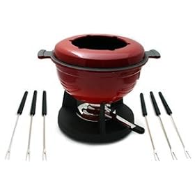 Swissmar 10-pc. Lucerne Meat Fondue Set - Red by Swissmar