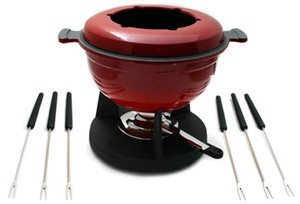 Swissmar Red 10-Piece Lucerne Meat Fondue Set