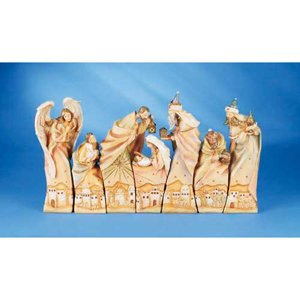 7 Piece Scenic Nativity Set