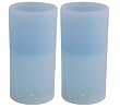 Flameless pillar candle 3 x 6 in Blue - set of 2