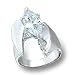 Women's Solitaire Clear Cubic Zirconia Rhodium Ring, Size: 3-10
