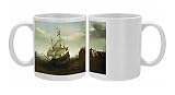 A castle with a Dutch ship sailing nearby Photo Mugs